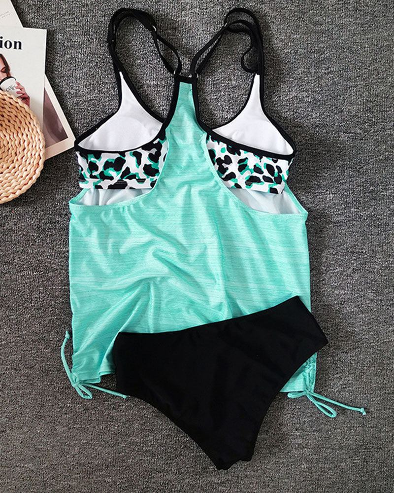 Augustus - Tankini Uni à Imprimé Léopard
