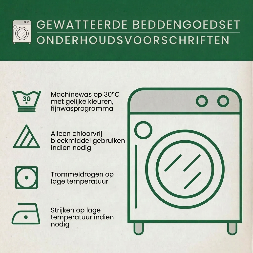3-delige gewatteerde bedset - Vogelopvang