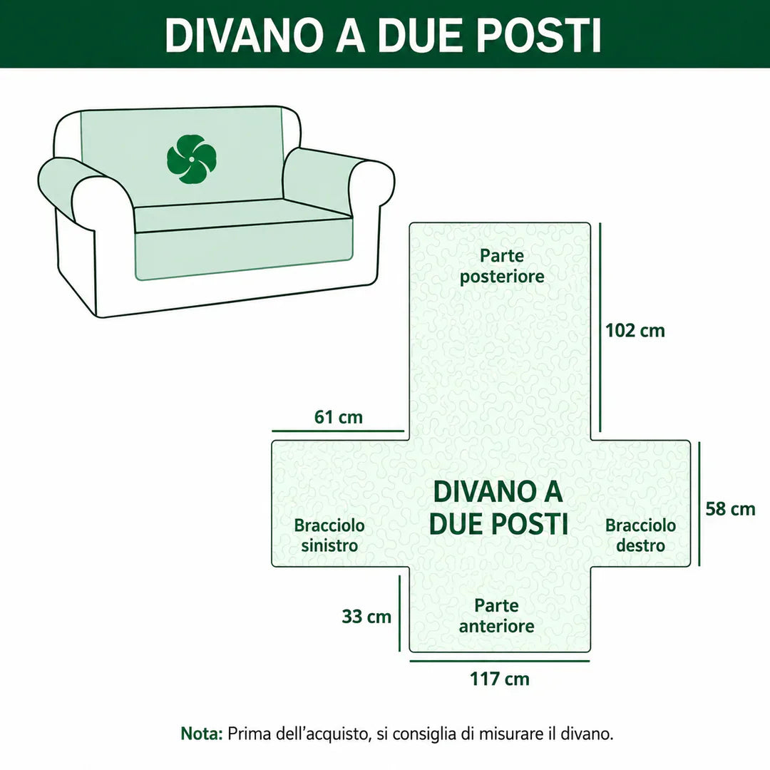 Fien - Gewatteerde bankhoes Schildpad