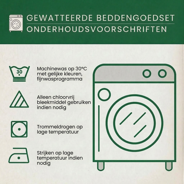 3-delige gewatteerde dekbedovertrekset - Tie-Dye Dromen
