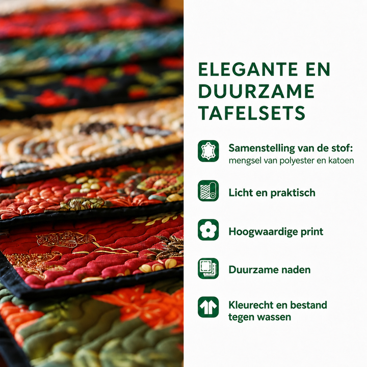 Maaike - Gewatteerde placemat Bloei Gratie