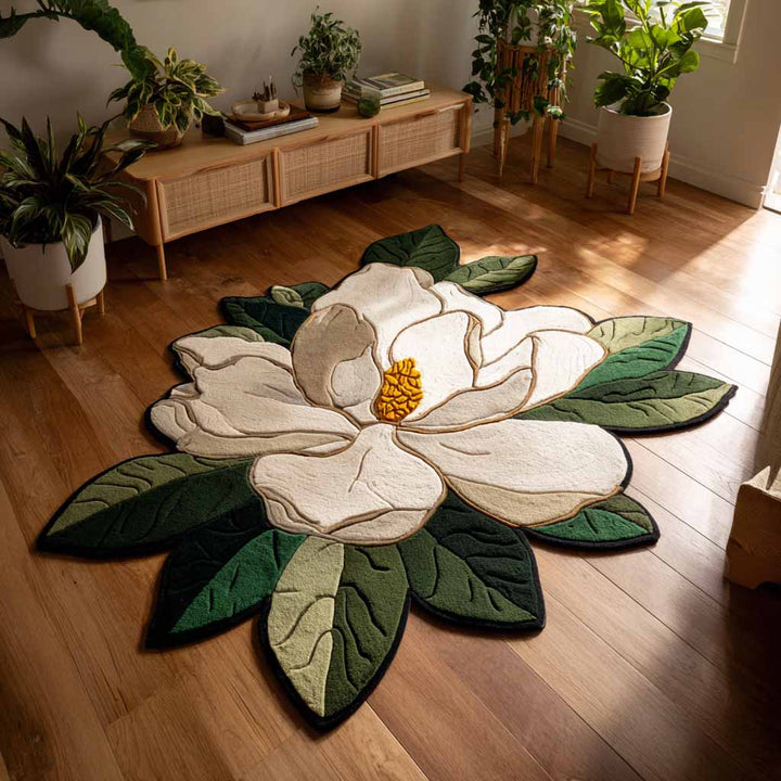 Noor - Decoratief vloerkleed Gepersonaliseerd Vorm Bloemen