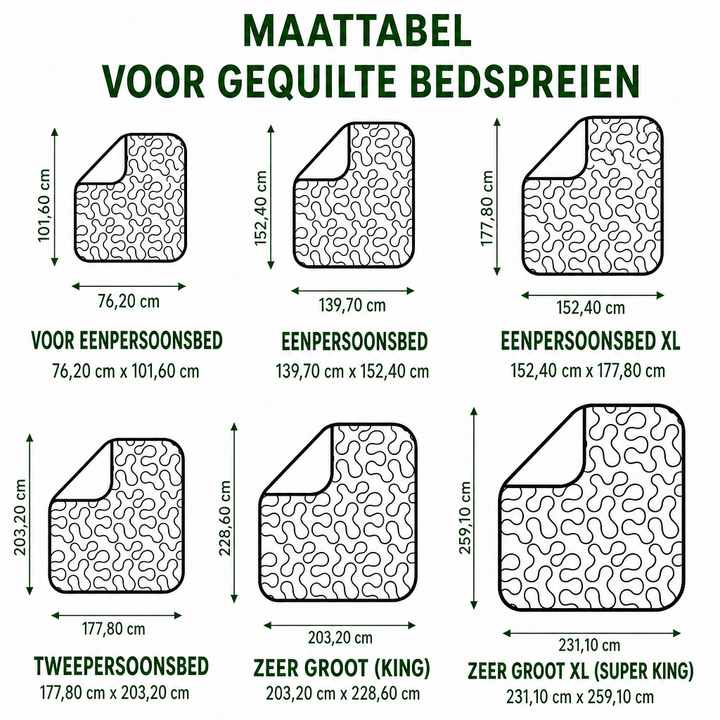 Sietske - Gewatteerde deken Retro met Symbool van de Vrede